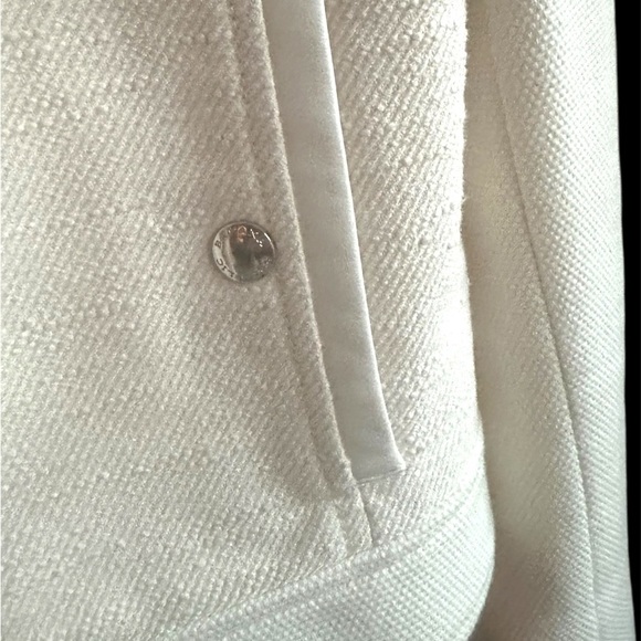 Banana Republic Off White Cream Cropped Cotton Blend Jacket Size 6 CLEAN! - Picture 5 of 9